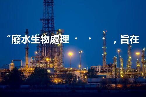 “廢水生物處理，旨在凈化水源，守護(hù)碧水藍(lán)天”